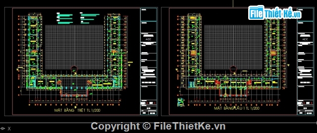 bản vẽ trường phổ thông trung học,bản vẽ thiết kế trường học 3 tầng KT48x29.7m,Bản vẽ trường học 3 tầng,bản vẽ autocad trường học 3 tầng